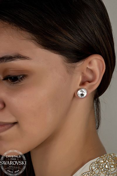Swaroski Zirconia Crystal Stone Studded Earrings