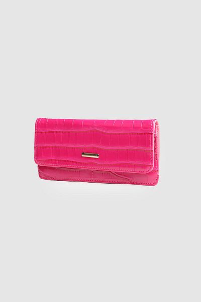 La La'Graccio Paris La'Graccio Paris Mng Equivalent Crocodile Wallet Fuchsia
