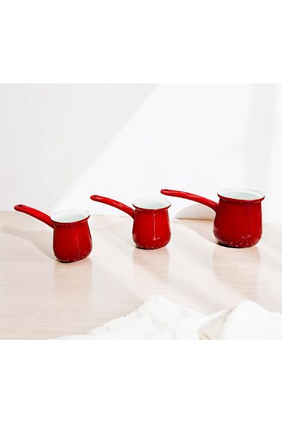 AHİR TİCARET Marbling Enamel Three Coffee Pot Set Red Purchaseable I Hope This Helps.