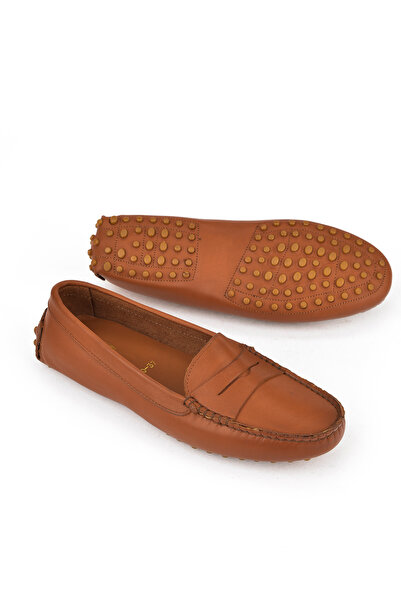 Ziya , Women's Genuine Leather Shoes 1511030Z360 Dark Tan