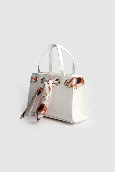 La La'Graccio Paris La'Graccio Paris Women's Rabel Scarf Hand and Strap Bag White