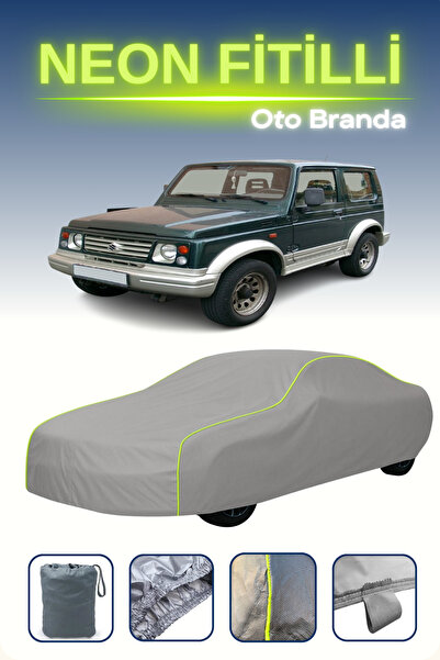 Cemku Shine رمادي [سوزوكي ساموراي] متوافق مع القماش النيون المضلع للسيارة، مق...