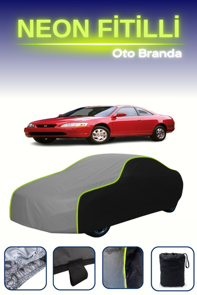 Cemku Fast أسود-رمادي-أسود [هوندا أكورد 6 كوبيه] غطاء سيارة متوافق مع حبال ال...