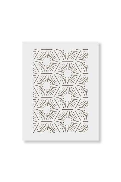 OEM Sablon Perete vopsire, tencuiala 900x600x0.7mm Hexagon Burst Refolosibil,...