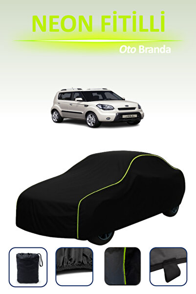 Cemku Cool أسود [كيا سول 2008 - 2013] مشمع سيارة متوافق مع النيون، مقاوم للما...