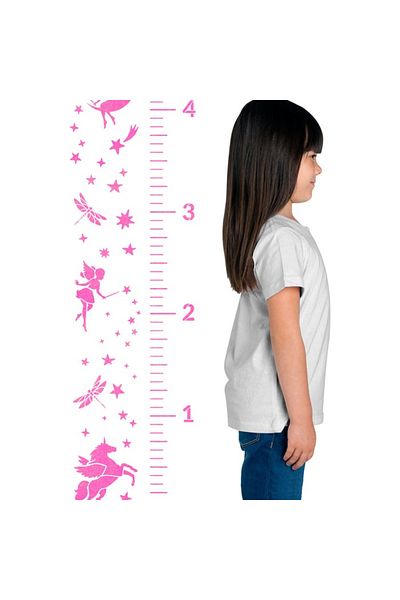 OEM Sablon Perete Vopsire, Tencuiala 900x600x0.7mm Fairy Unicorn Growth Chart Refolosibil, Model Mxsp710