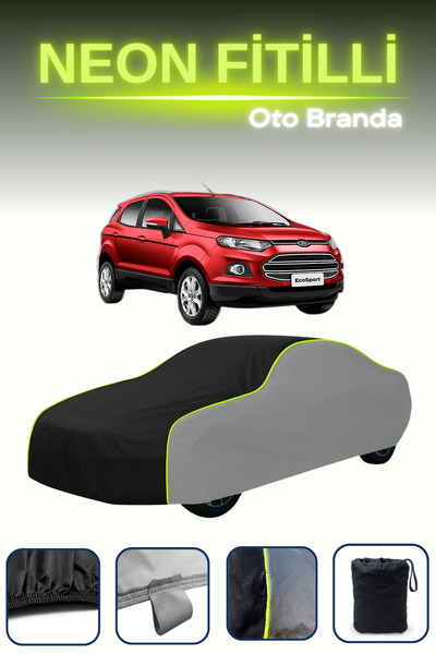 Cemku Shade قماش مشمع سيارة رمادي-أسود-رمادي [فورد إيكوسبورت] متوافق مع غطاء ...