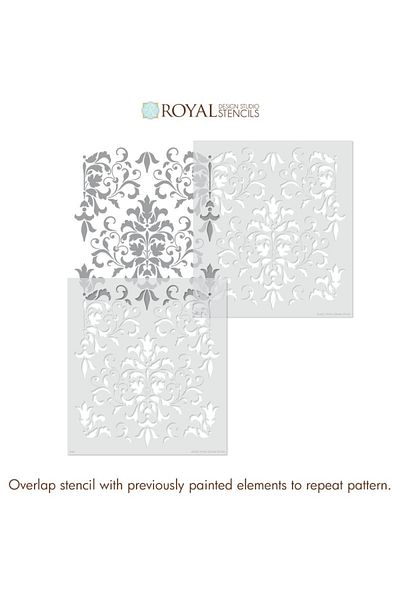 OEM Sablon Perete Vopsire, Tencuiala Dimensiune 900x600 X Mm Grosime 0,7mm Foliate Damask Model Mxsp7505