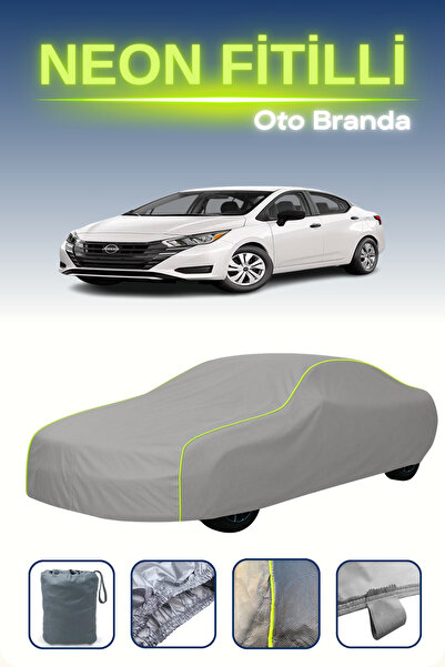 Cemku Shine رمادي [نيسان فيرسا سيدان] متوافق مع مشمع السيارة المضلع النيون، م...