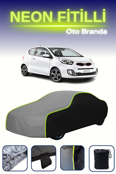 Cemku Fast أسود-رمادي-أسود [كيا بيكانتو - 3 أبواب 2011 - 2015] مشمع سيارة متو...