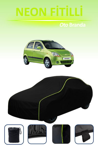 Cemku Cool أسود [شيفروليه سبارك 2] مشمع سيارة متوافق مع حبال النيون، مقاوم لل...