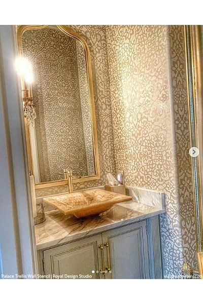 OEM Sablon Perete Vopsire, Tencuiala Dimensiune 900x600 X Mm Grosime 0,7mm Palace Trellis Moroccan Model