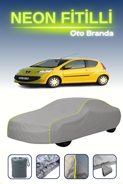 Cemku Shine رمادي [بيجو 107 3 أبواب 2005 - 2008] مشمع سيارة متوافق مع حبال ال...