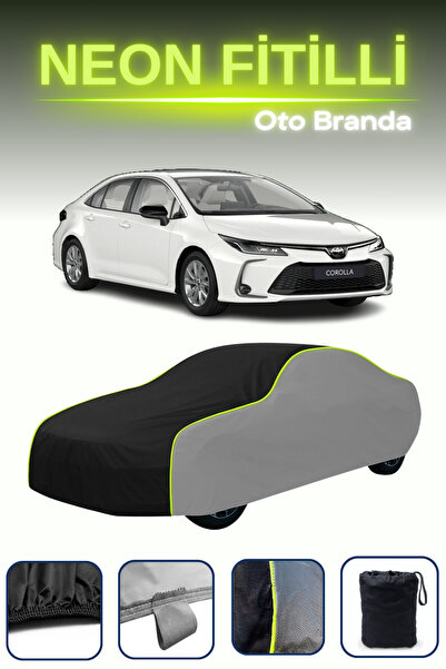 Cemku Shade رمادي-أسود-رمادي [تويوتا كورولا سيدان] قماش مشمع مناسب لسيارة نيو...