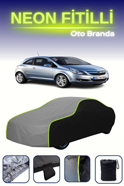 Cemku Fast أسود-رمادي-أسود [أوبل كورسا 3 أبواب 2006 - 2010] مشمع سيارة متوافق...