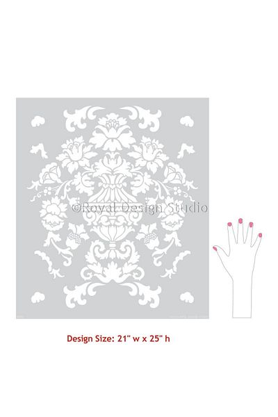 OEM Sablon Perete Vopsire, Tencuiala Dimensiune 900x600 X Mm Grosime 0,7mm Encantada Damask Model Mxsp75