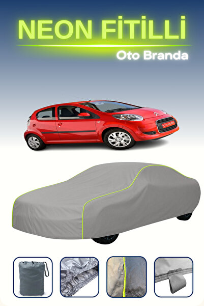 Cemku Shine رمادي [Citroen C1 5 أبواب 2009 - 2012] مشمع سيارة متوافق مع حبال ...