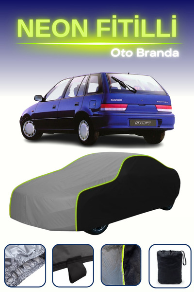 Cemku Fast أسود-رمادي-أسود [سوزوكي سويفت 5 أبواب 1996 - 2002] مشمع سيارة متوا...