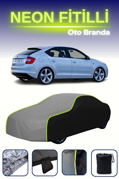 Cemku Fast أسود-رمادي-أسود [سكودا رابيد سبيسباك 2013 - 2021] مشمع سيارة متواف...