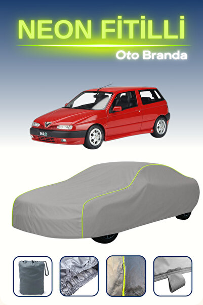 Cemku Shine رمادي [Alfa Romeo 145] مشمع سيارة متوافق مع حبال النيون، مقاوم لل...