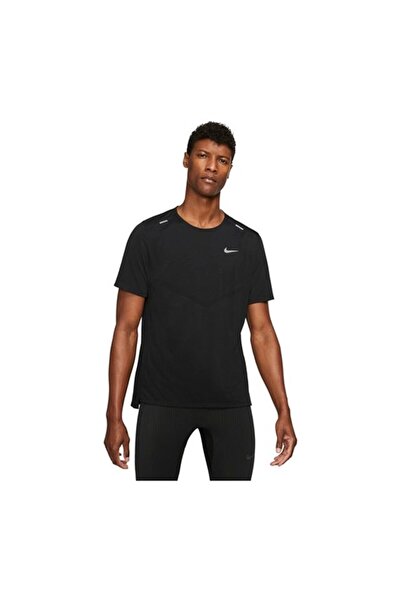 Nike Ανδρικό T-shirt Τρεξίματος Dri-Fit Rise 365 SS 2024 - Μαύρο - XL