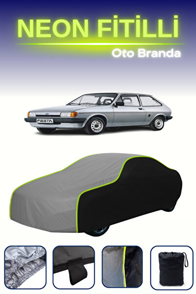 Cemku Fast أسود-رمادي-أسود [Ford Fiesta 3 Door 1983 - 1986] مشمع سيارة متوافق...