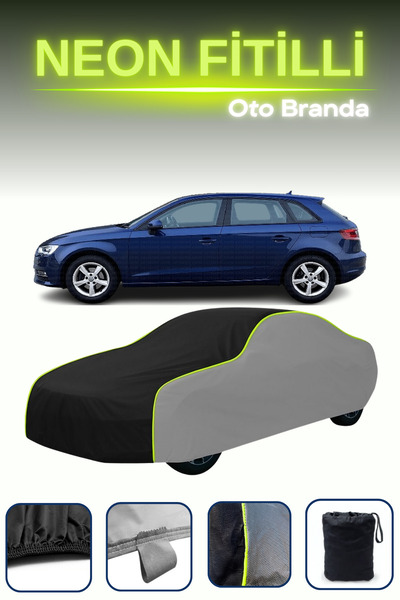 Cemku Shade رمادي-أسود-رمادي [أودي A3 سبورتباك (5 أبواب) 2012 - 2021] قماش مش...