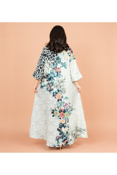 IKKXA Vibrant Floral Embellished Jalabiya