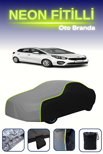 Cemku Fast أسود-رمادي-أسود [كيا كارينز 2013 - 2021] مشمع سيارة متوافق مع حبال...