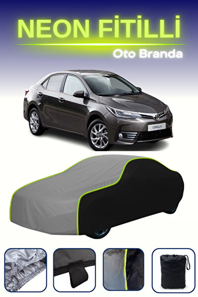 Cemku Fast أسود-رمادي-أسود [تويوتا كورولا Us 2016 - 2018] مشمع سيارة متوافق م...