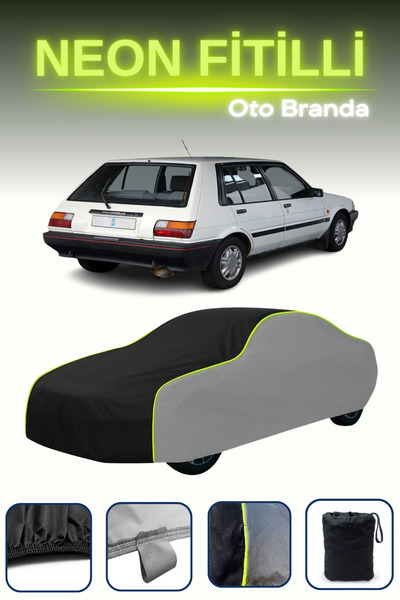 Cemku Shade رمادي-أسود-رمادي [تويوتا كورولا هاتش 4] مشمع سيارة متوافق مع حبال...