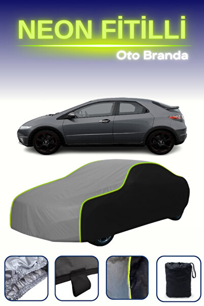 Cemku Fast أسود-رمادي-أسود [هوندا سيفيك 5 أبواب 2005 - 2008] مشمع سيارة متواف...