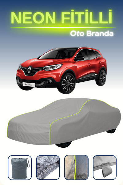 Cemku Shine رمادي [رينو كادجار 2015 - 2018] مشمع سيارة متوافق مع حبال النيون،...