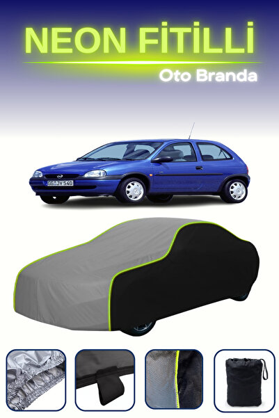 Cemku Fast أسود-رمادي-أسود [أوبل كورسا 3 أبواب 1997 - 2000] مشمع سيارة متوافق مع حبال النيون