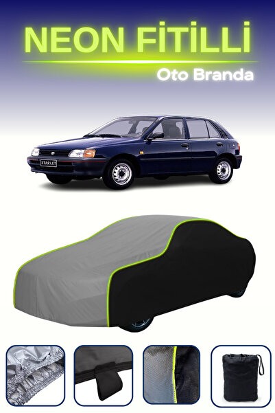 Cemku Fast أسود-رمادي-أسود [تويوتا ستارليت 5 أبواب 1990 - 1996] مشمع سيارة مت...