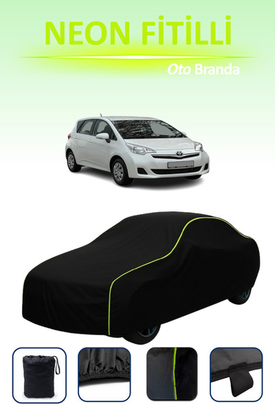 Cemku Cool أسود [Toyota Ractis 1] مشمع سيارة متوافق مع النيون، مقاوم للماء وا...