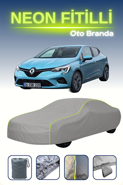 Cemku Shine رمادي [رينو كليو 2019 - 2021] مشمع سيارة متوافق مع حبال النيون، م...