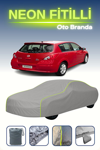 Cemku Shine رمادي [نيسان تيدا هاتشباك] مشمع سيارة متوافق مع النيون، مقاوم للم...