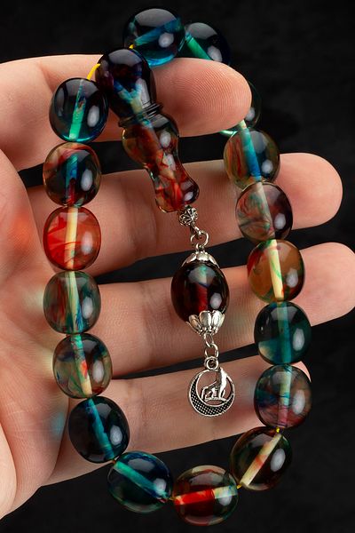 OTTOTESBİH Men's Gift 14X15Mm Gray Wolf Tassel Mascot Boy Rosary, Efe Rosary