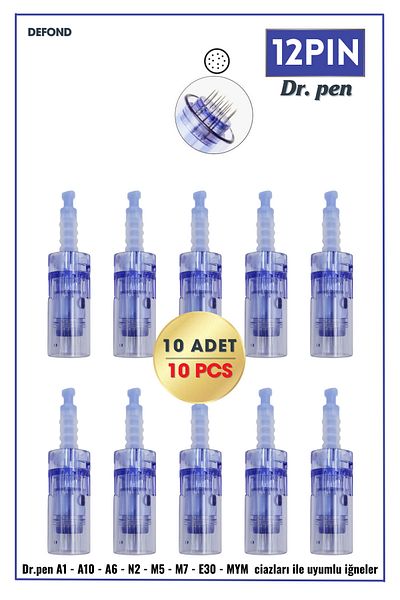 DEFOND Dr Pen A6-A10-A1-N2-M5-M7-E30-Mym Compatible Needles 10 Pieces Original Dermapen Needle Cartridge