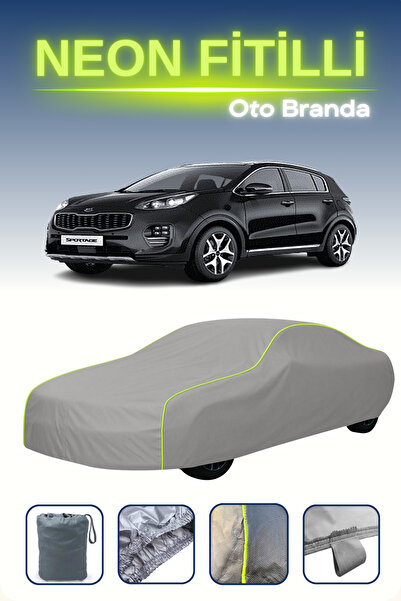 Cemku Shine رمادي [كيا سبورتاج 2015 - 2018] مشمع سيارة متوافق مع حبال النيون، مقاوم للماء والغبار