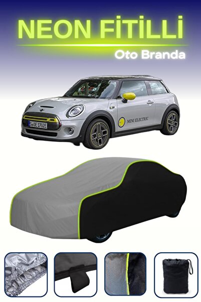 Cemku Fast أسود-رمادي-أسود [ميني كوبر إليكتريك كوبر SE] مشمع سيارة متوافق مع ...