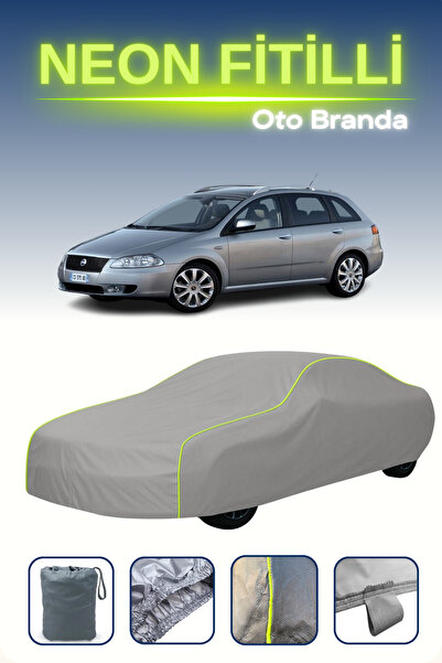 Cemku Shine رمادي [فيات كروما 2005 - 2011] مشمع سيارة متوافق مع حبال النيون، ...