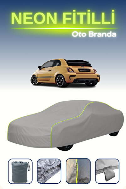 Cemku Shine Gray [Fiat 595C Abarth 2016 - 2021] Compatible Neon Corded Car Ta...