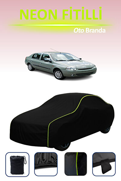 Cemku Cool أسود [رينو كليو سيمبول/ثاليا 2000 - 2002] مشمع سيارة مضلع نيون، مق...