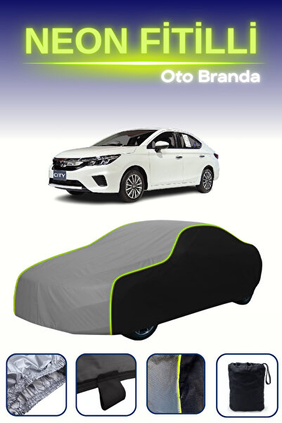 Cemku Fast أسود-رمادي-أسود [هوندا سيتي سيدان] غطاء سيارة متوافق مع حبال النيو...