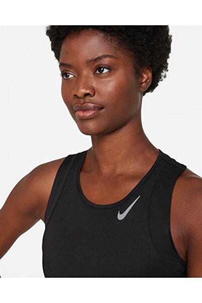 Nike W Nk Df Race Crop Kadın Siyah Atlet - DD5921-010