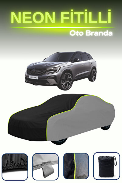 Cemku Shade رمادي-أسود-رمادي [رينو أوسترال] غطاء سيارة متوافق مع حبال النيون، مقاوم للماء والغبار