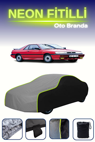 Cemku Fast أسود-رمادي-أسود [نيسان صني 2 كوبيه] غطاء سيارة متوافق مع حبال الني...