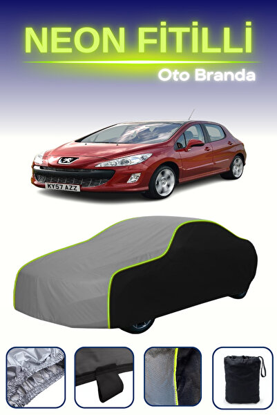 Cemku Fast أسود-رمادي-أسود [بيجو 308 5 أبواب 2008 - 2013] مشمع سيارة متوافق م...